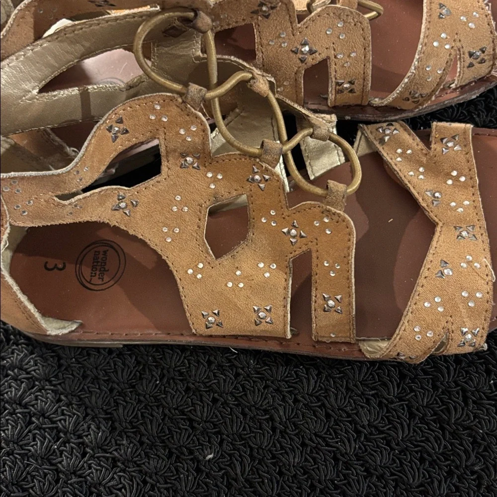 Wonder nation Stylish Tan Gladiator Sandals 3